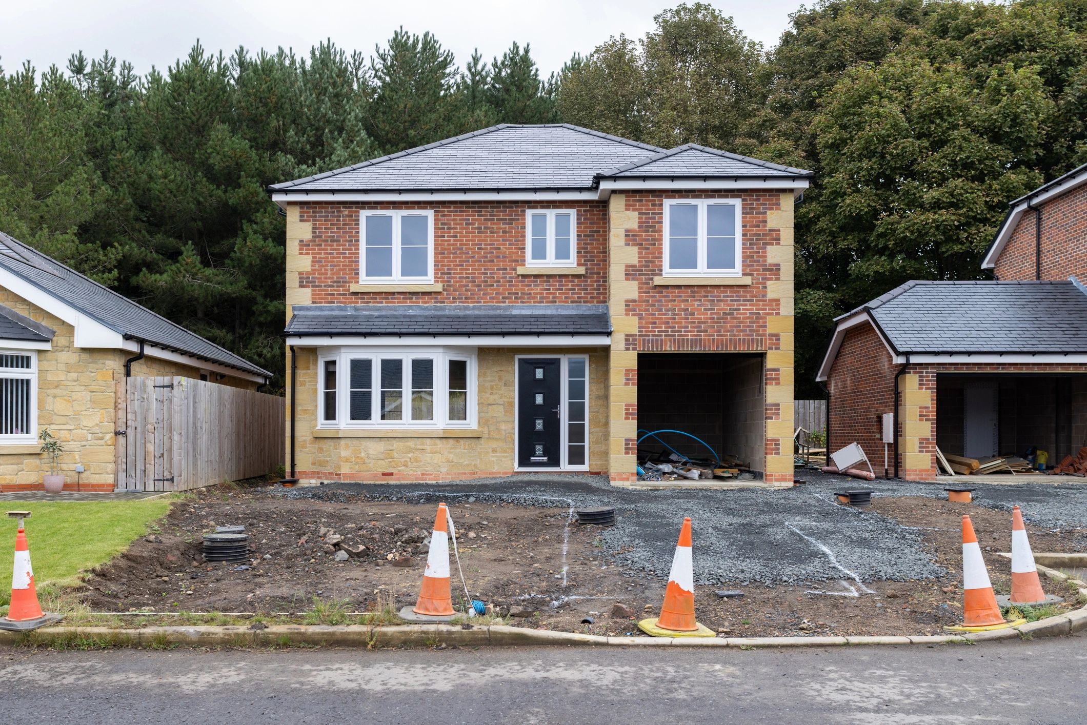 Modern residential property under development