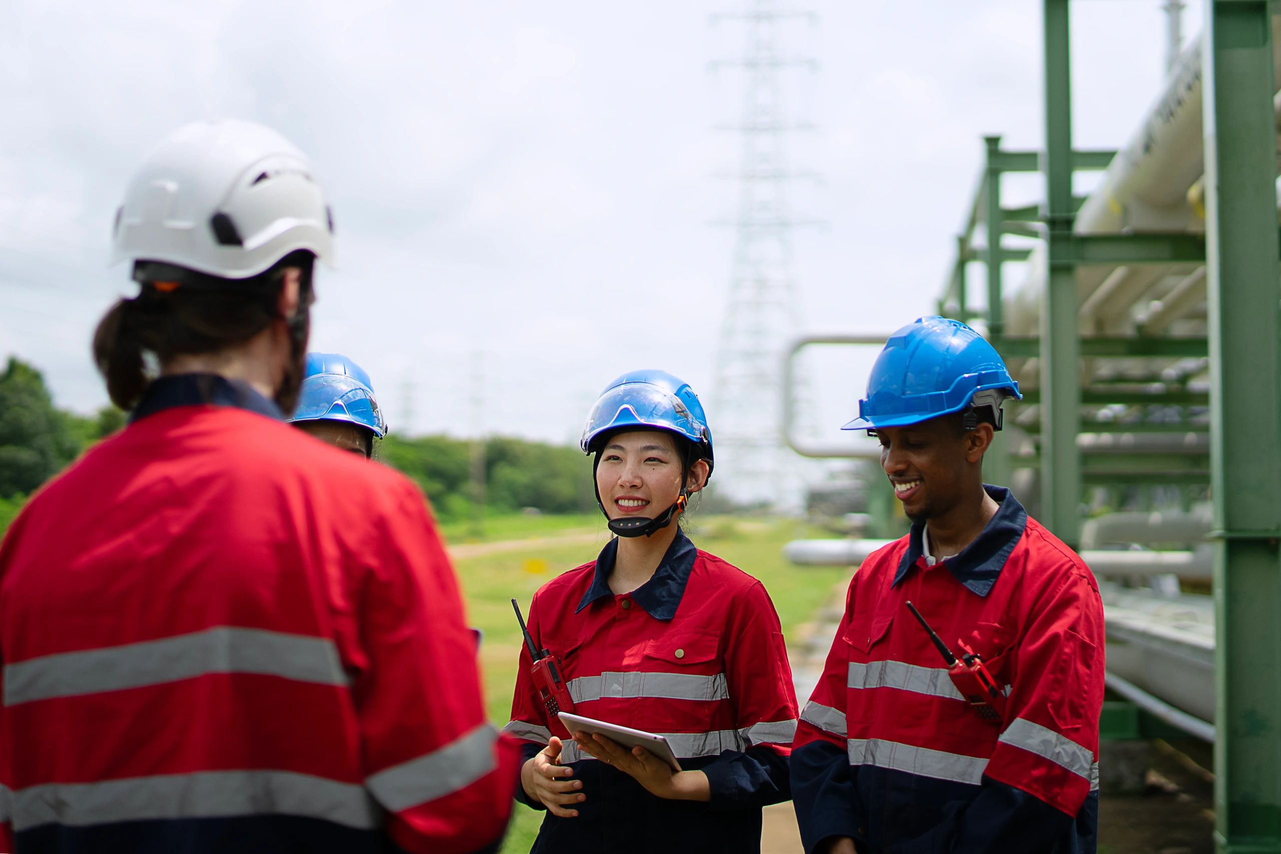 Atrins Energy style engineering team collaborating on industrial energy projects
